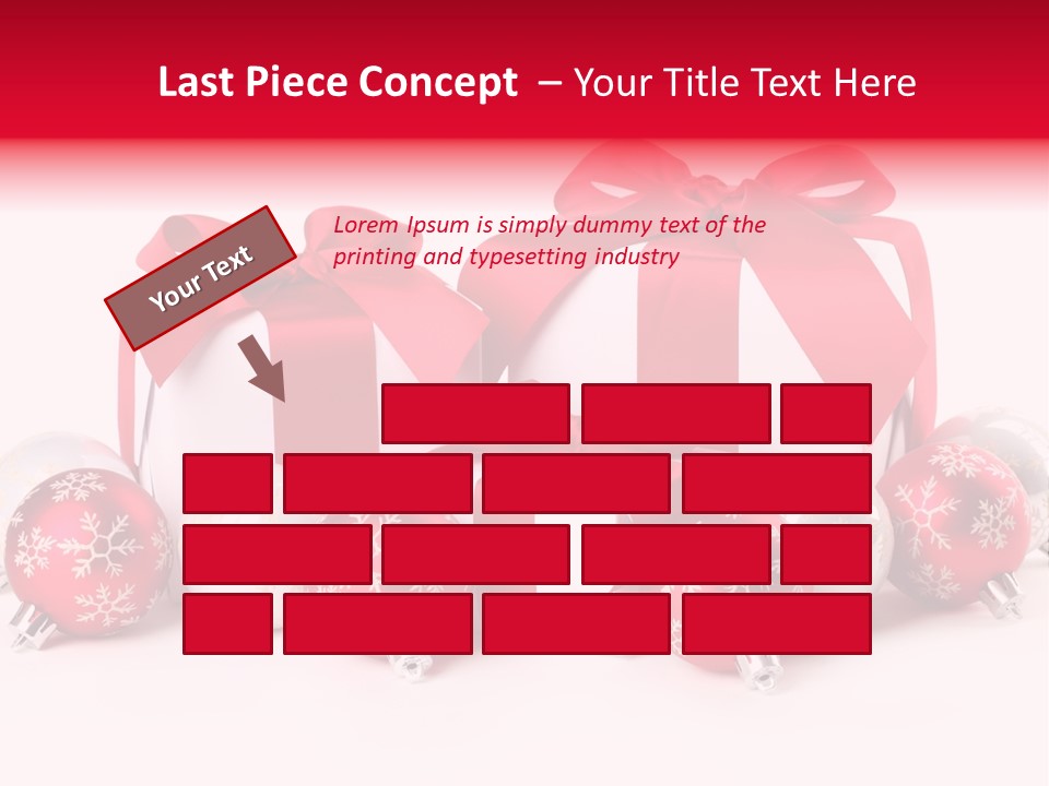 Red Present Shiny PowerPoint Template