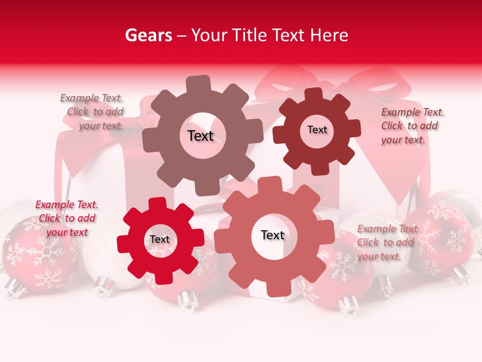 Red Present Shiny PowerPoint Template