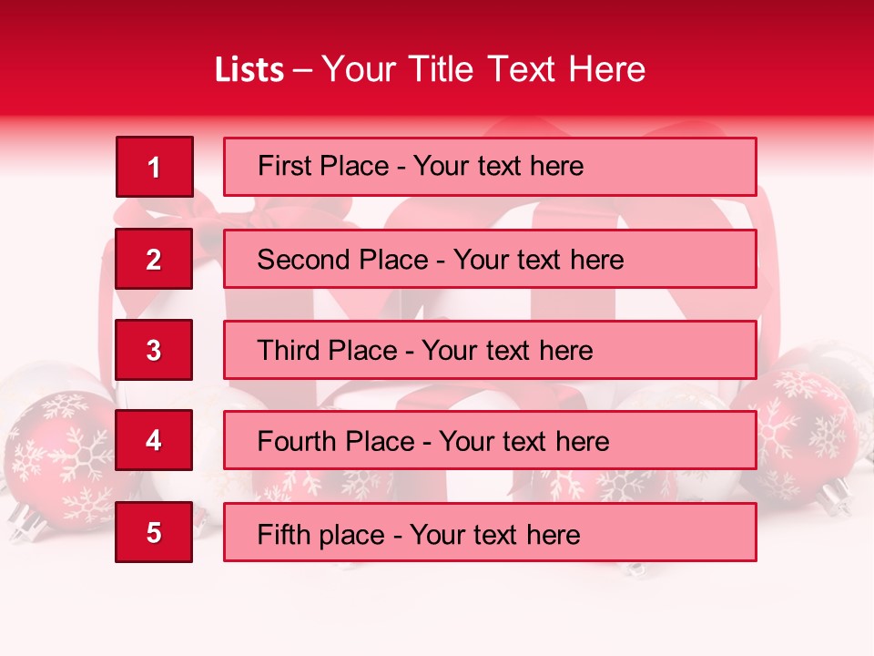 Red Present Shiny PowerPoint Template