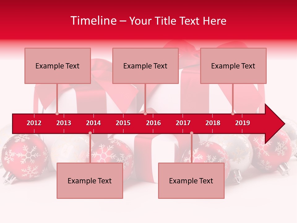Red Present Shiny PowerPoint Template