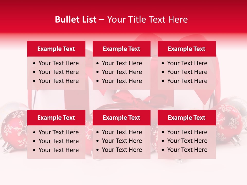 Red Present Shiny PowerPoint Template