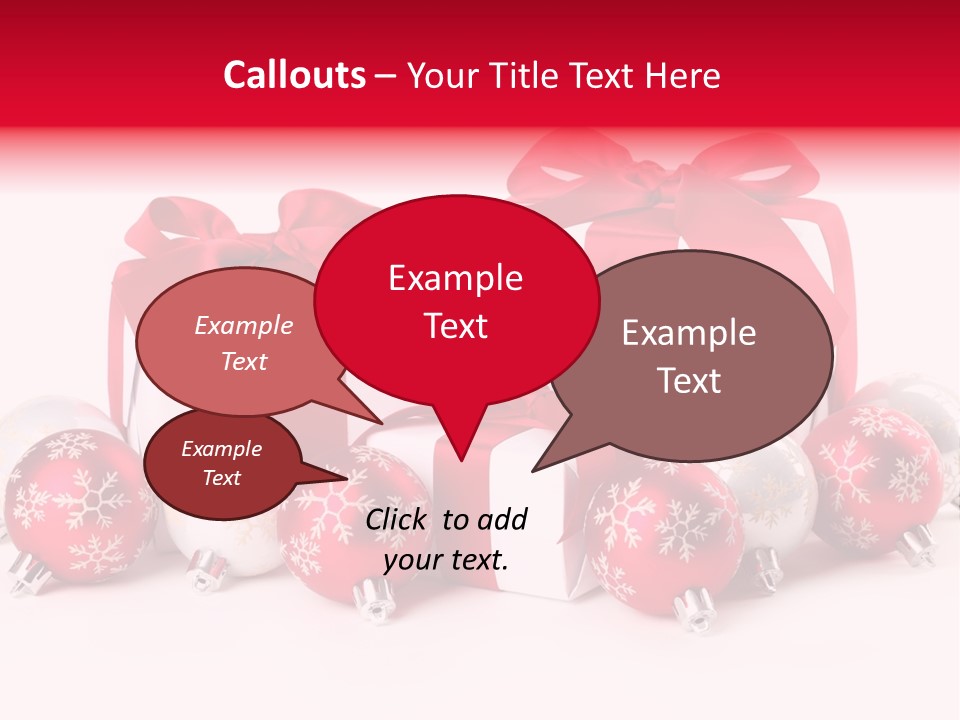 Red Present Shiny PowerPoint Template