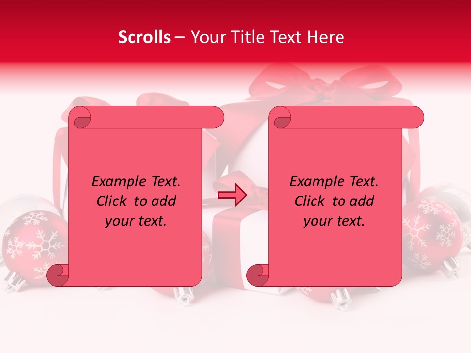 Red Present Shiny PowerPoint Template