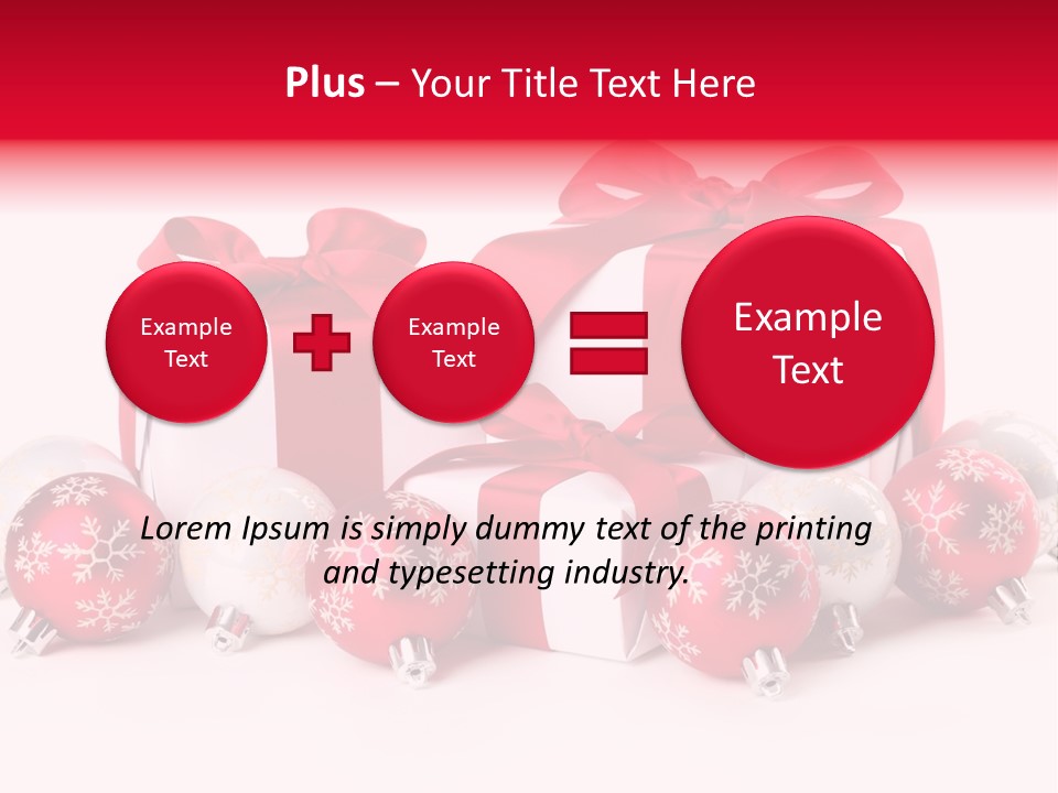 Red Present Shiny PowerPoint Template
