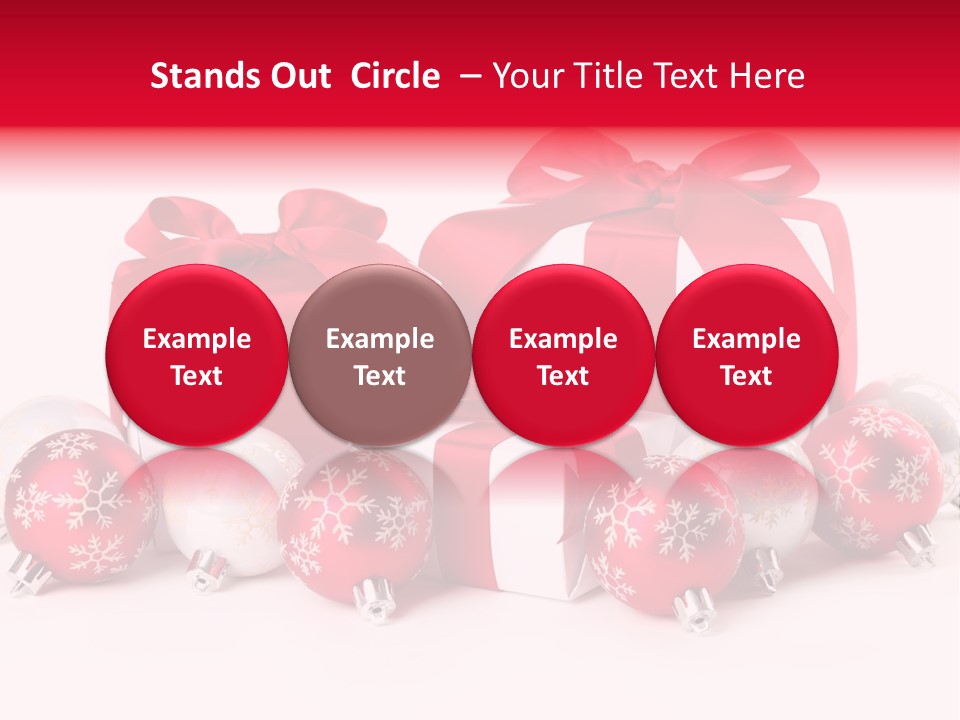 Red Present Shiny PowerPoint Template