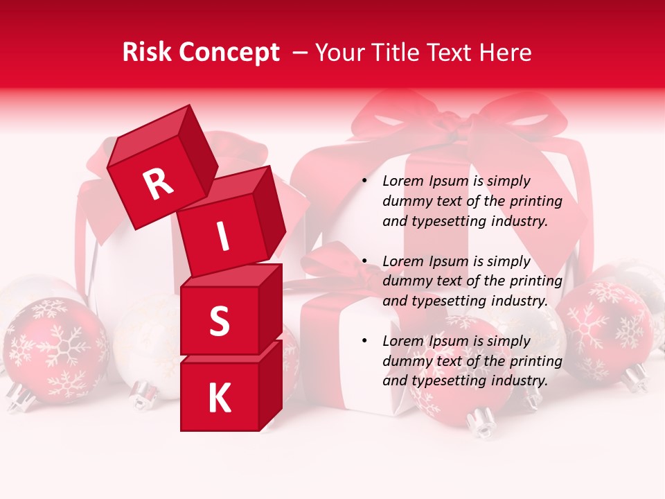 Red Present Shiny PowerPoint Template