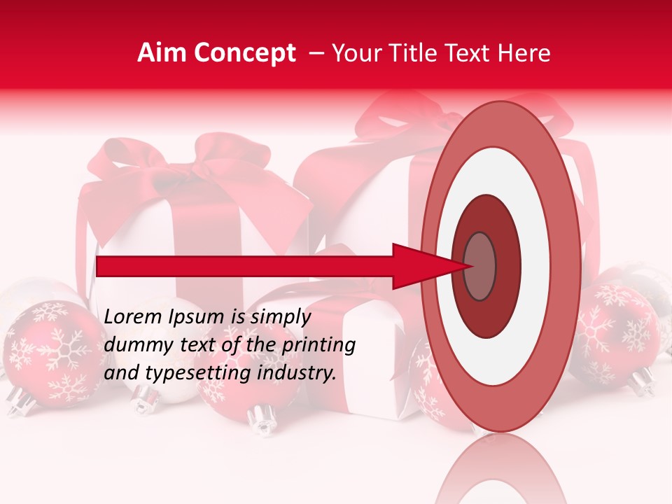 Red Present Shiny PowerPoint Template