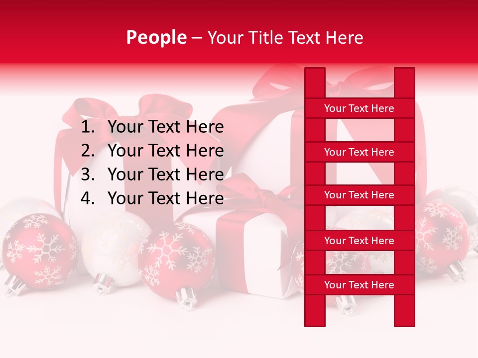 Red Present Shiny PowerPoint Template