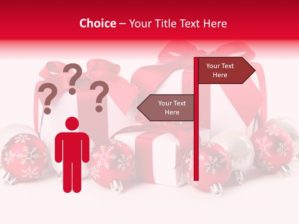 Red Present Shiny PowerPoint Template
