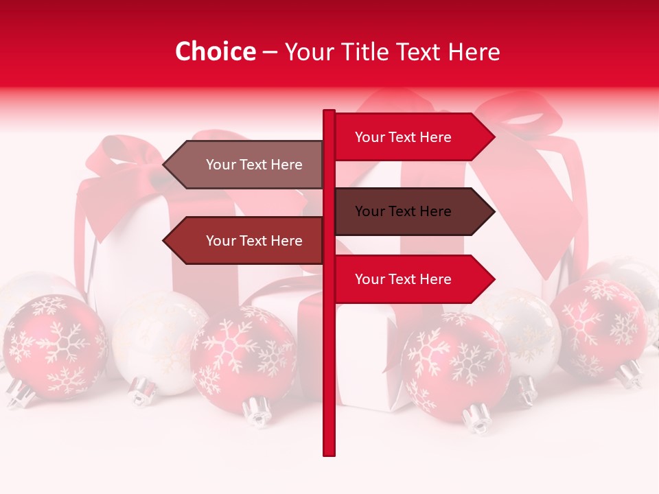 Red Present Shiny PowerPoint Template