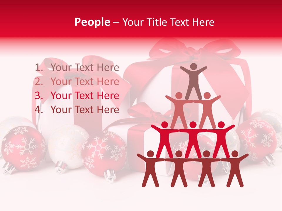 Red Present Shiny PowerPoint Template
