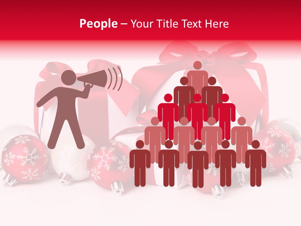 Red Present Shiny PowerPoint Template