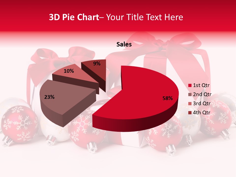 Red Present Shiny PowerPoint Template