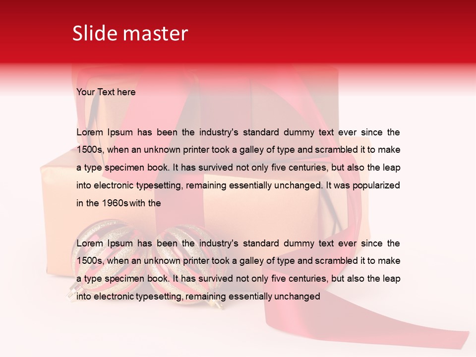 Bauble Bow Ribbon PowerPoint Template