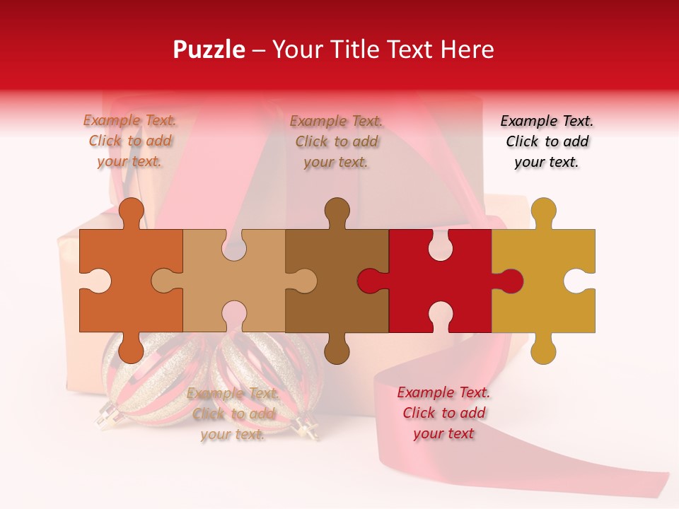 Bauble Bow Ribbon PowerPoint Template