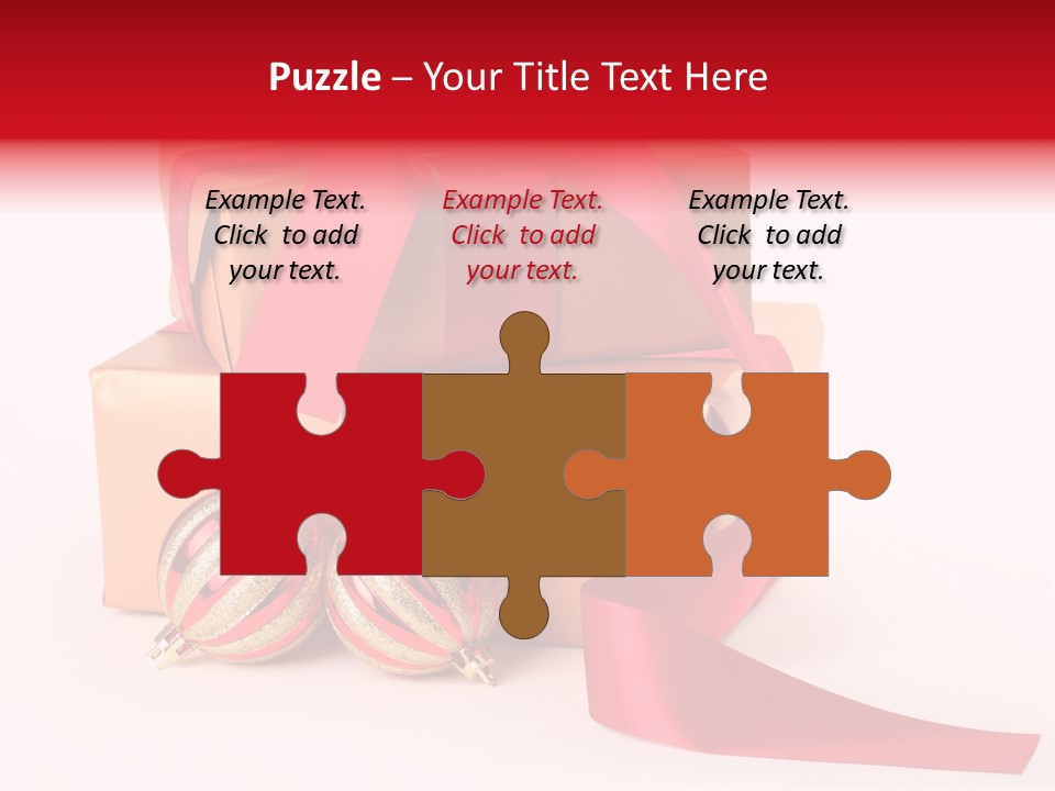 Bauble Bow Ribbon PowerPoint Template