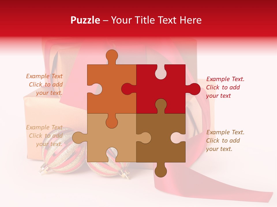 Bauble Bow Ribbon PowerPoint Template