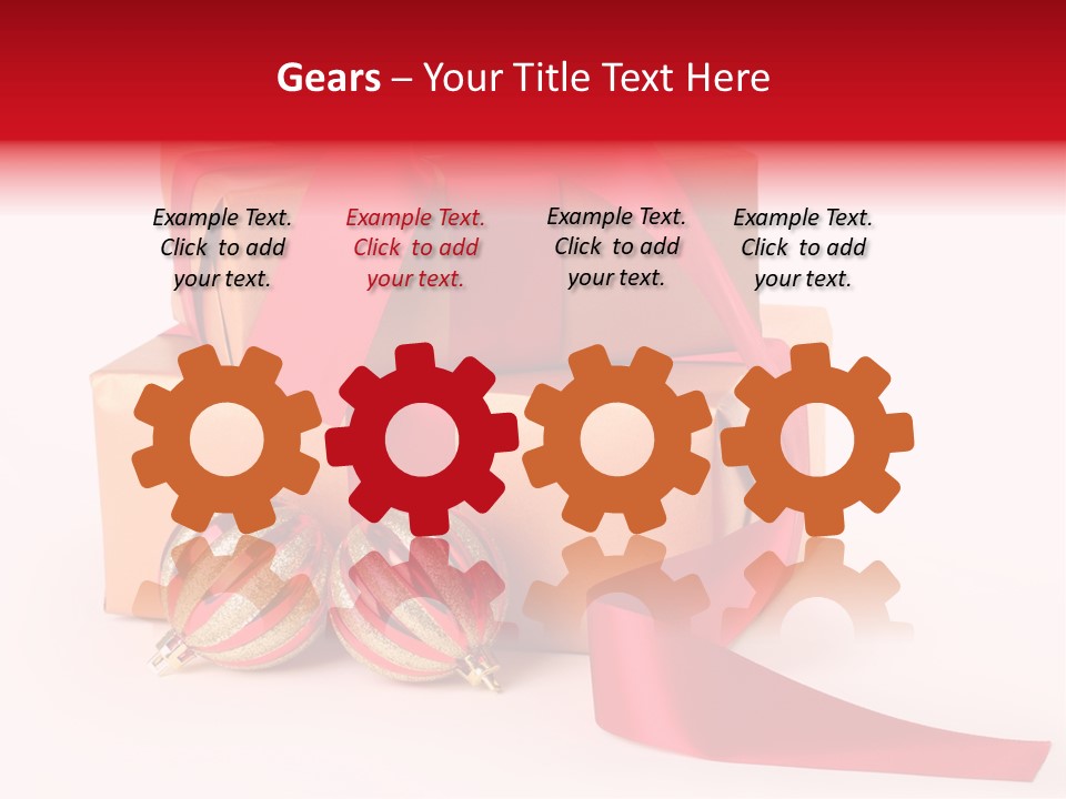 Bauble Bow Ribbon PowerPoint Template