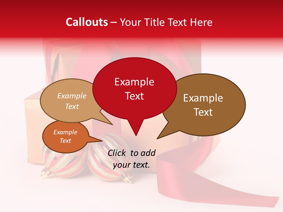 Bauble Bow Ribbon PowerPoint Template