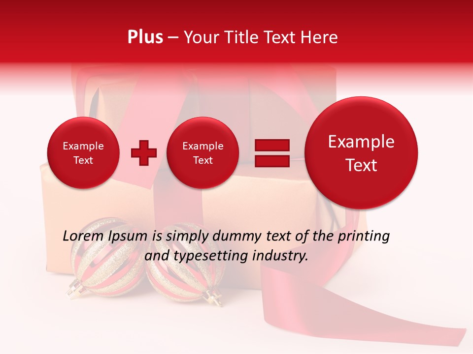 Bauble Bow Ribbon PowerPoint Template