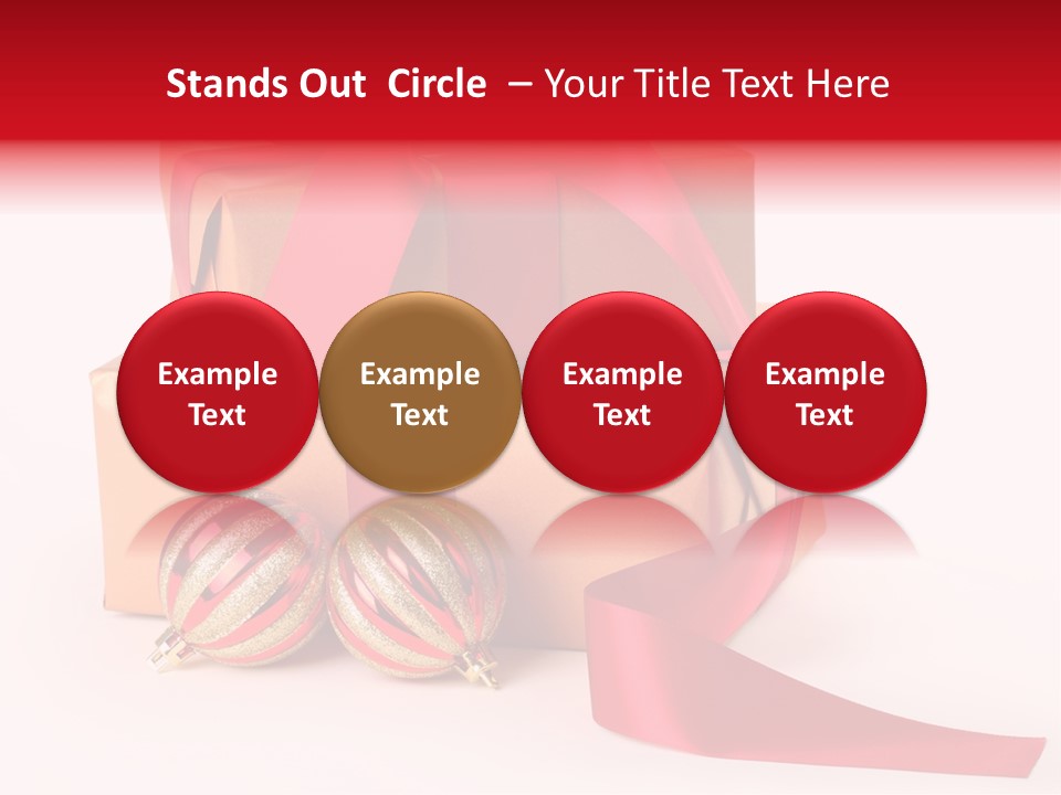Bauble Bow Ribbon PowerPoint Template
