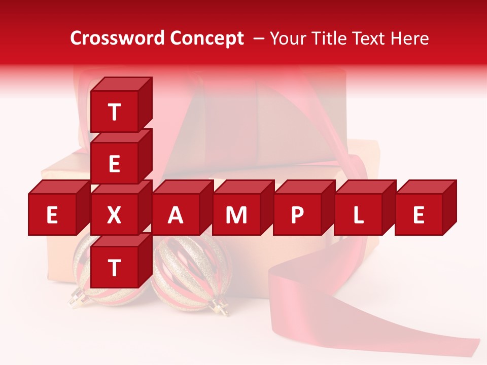 Bauble Bow Ribbon PowerPoint Template