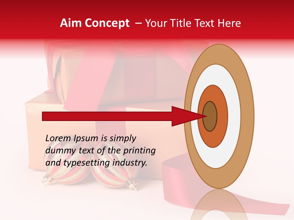 Bauble Bow Ribbon PowerPoint Template