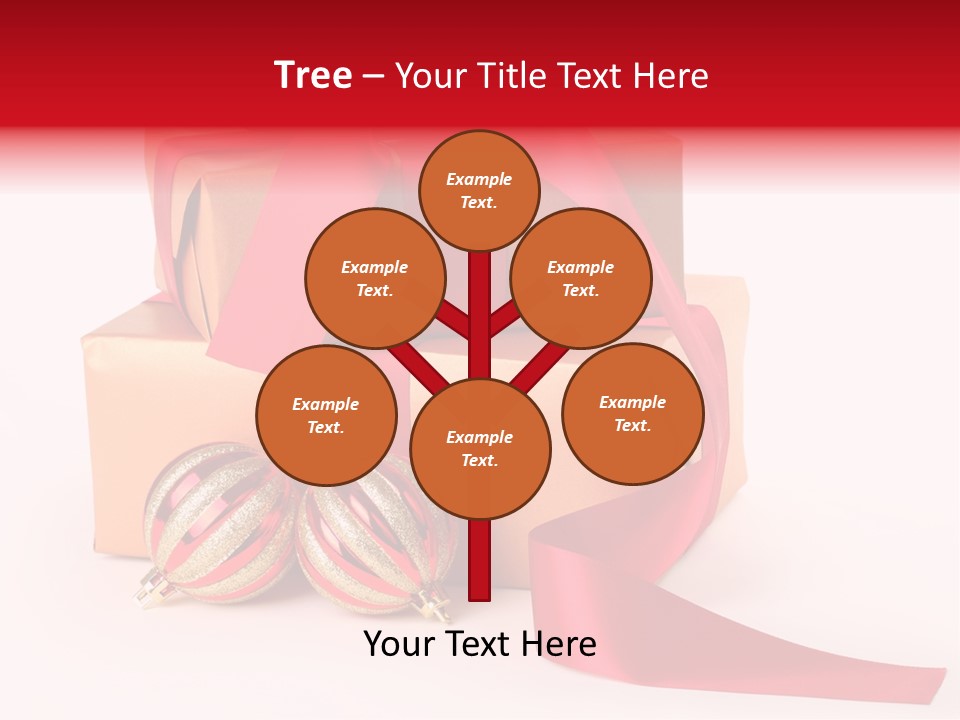 Bauble Bow Ribbon PowerPoint Template