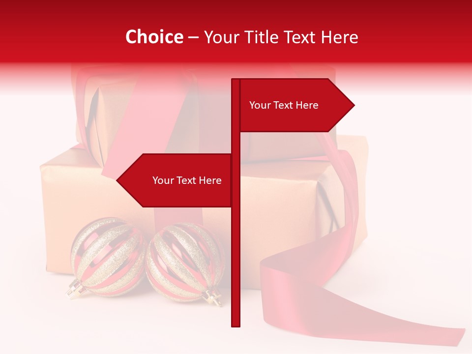 Bauble Bow Ribbon PowerPoint Template