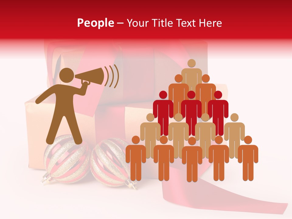 Bauble Bow Ribbon PowerPoint Template