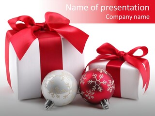 Winter Bauble Shiny PowerPoint Template