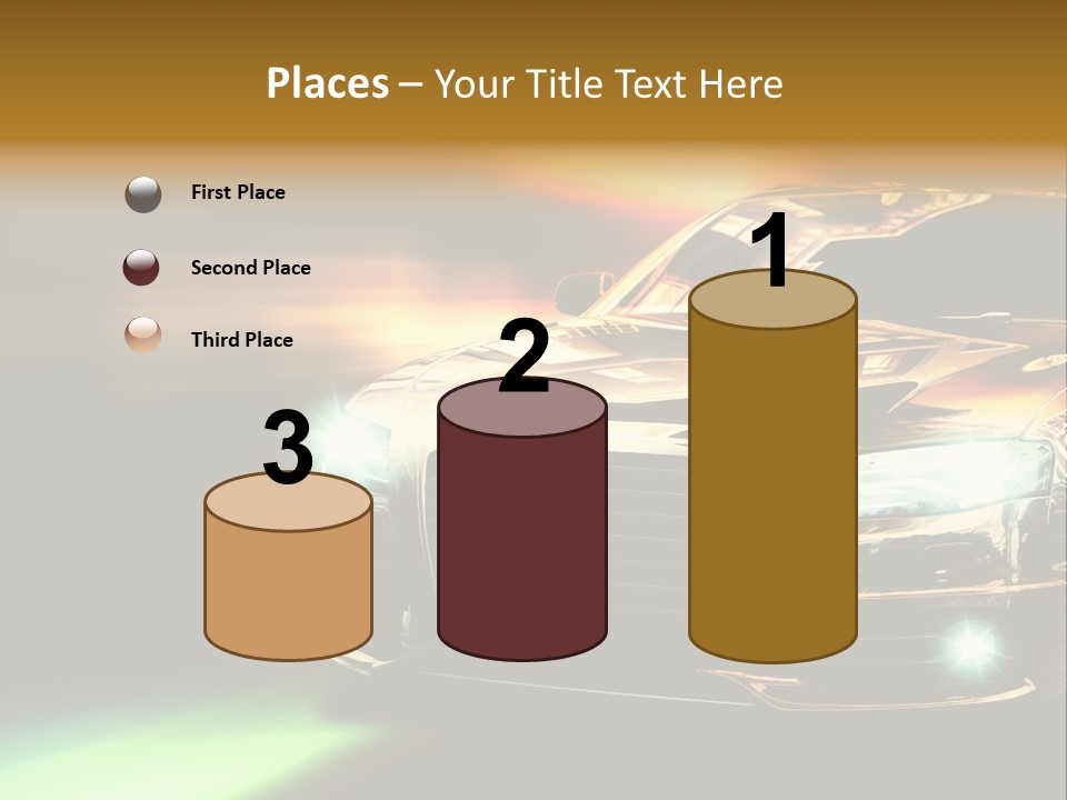 Night Motion Blur Cool PowerPoint Template