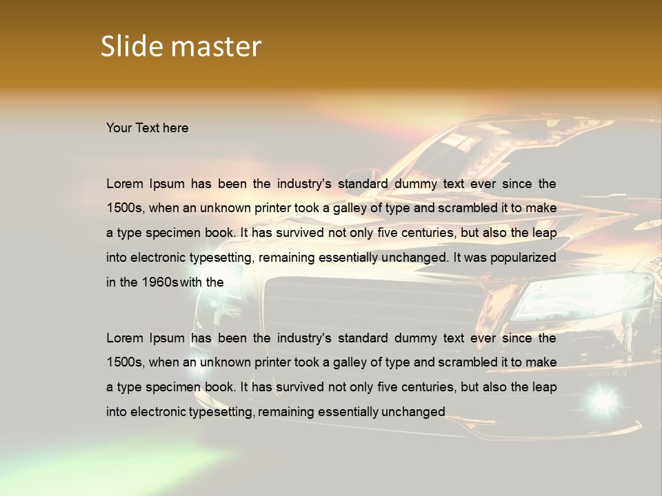 Night Motion Blur Cool PowerPoint Template