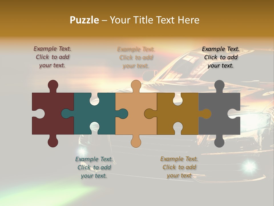 Night Motion Blur Cool PowerPoint Template