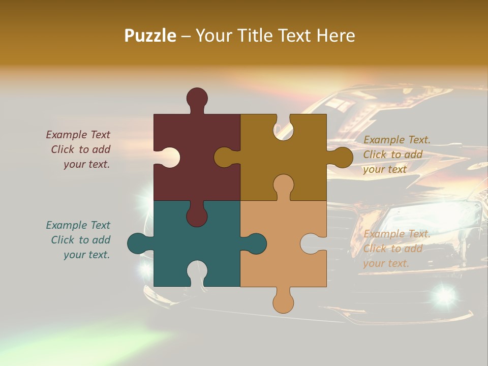 Night Motion Blur Cool PowerPoint Template