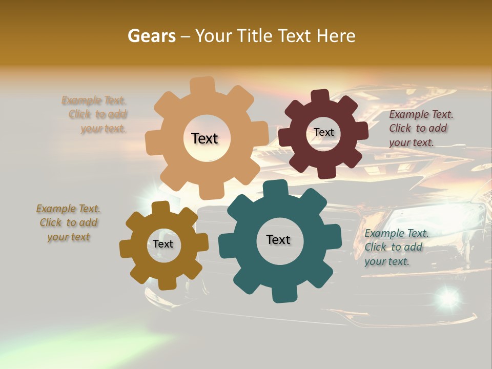 Night Motion Blur Cool PowerPoint Template