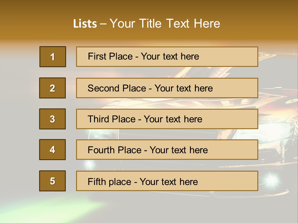 Night Motion Blur Cool PowerPoint Template