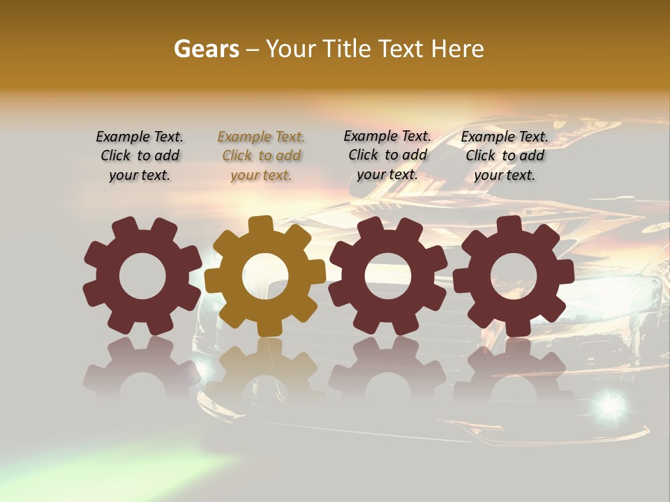 Night Motion Blur Cool PowerPoint Template