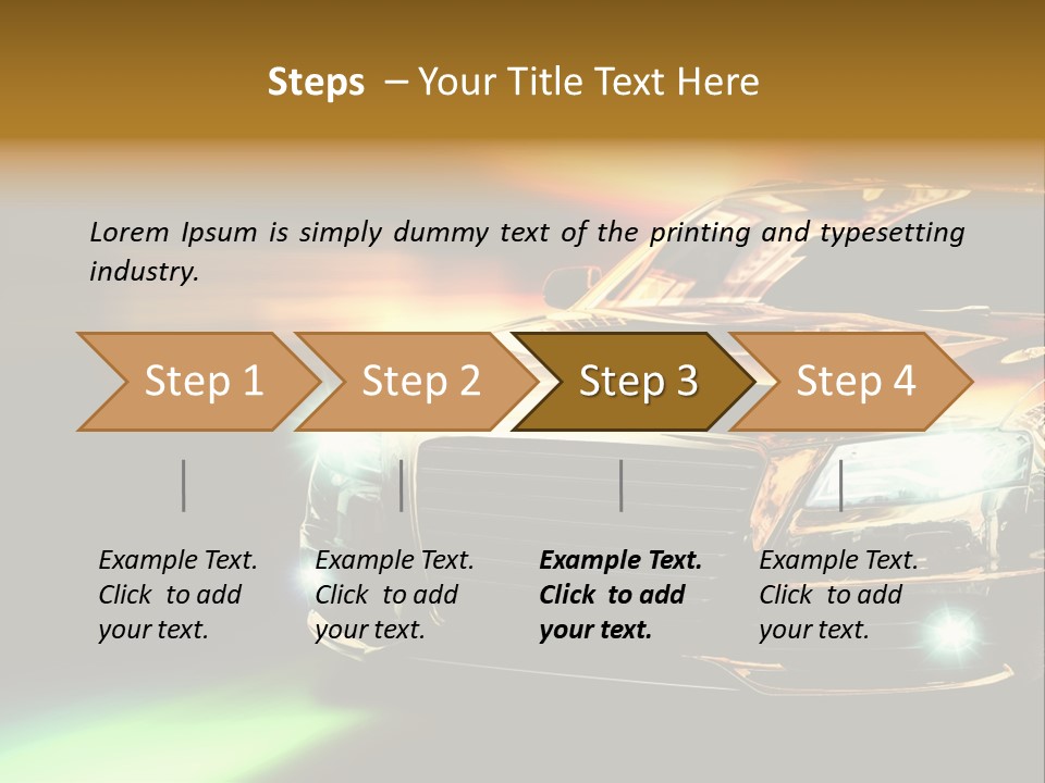 Night Motion Blur Cool PowerPoint Template