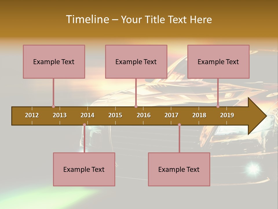 Night Motion Blur Cool PowerPoint Template