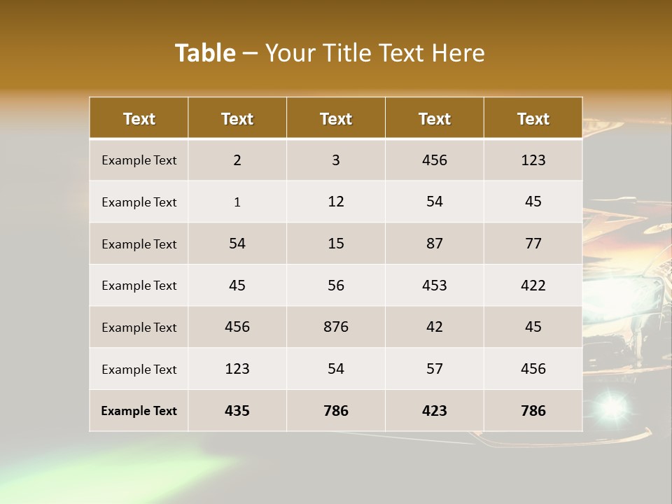 Night Motion Blur Cool PowerPoint Template