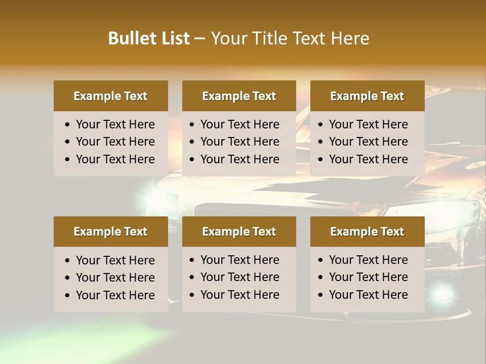 Night Motion Blur Cool PowerPoint Template