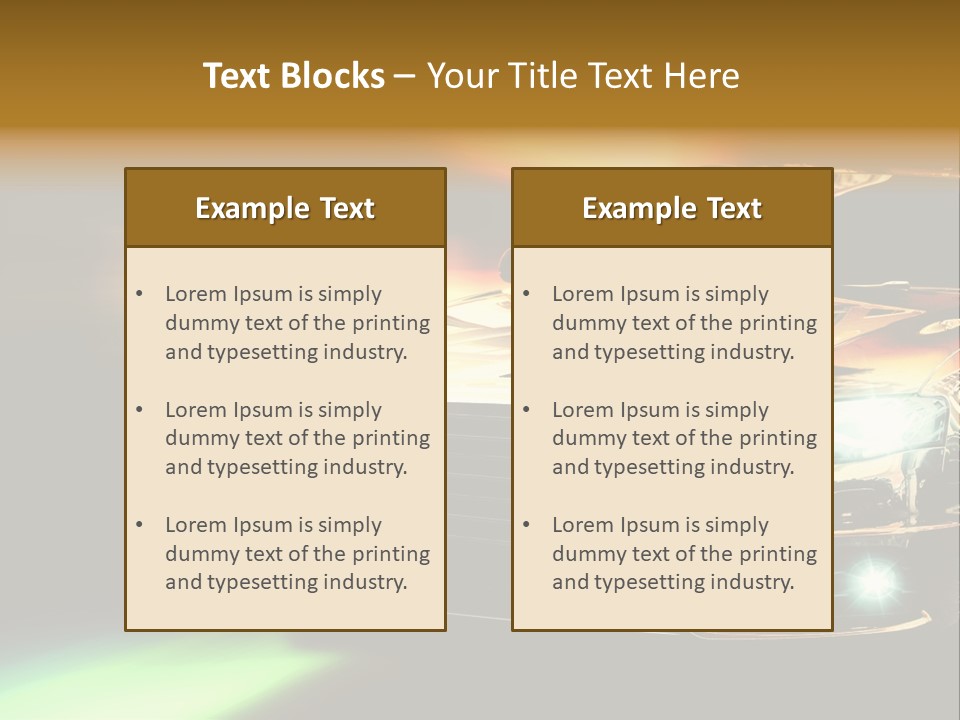 Night Motion Blur Cool PowerPoint Template
