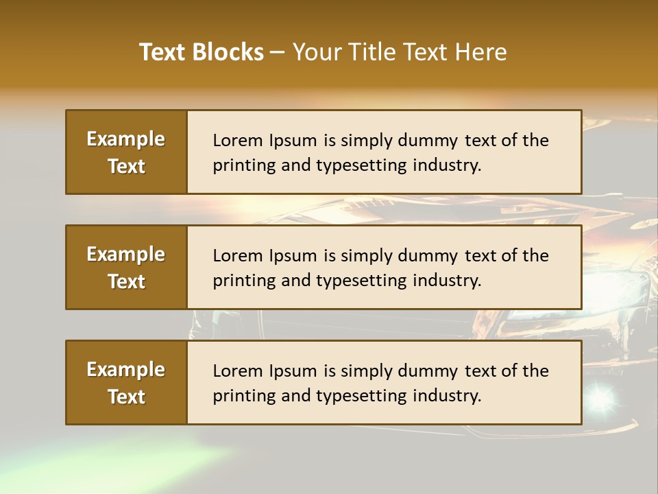 Night Motion Blur Cool PowerPoint Template