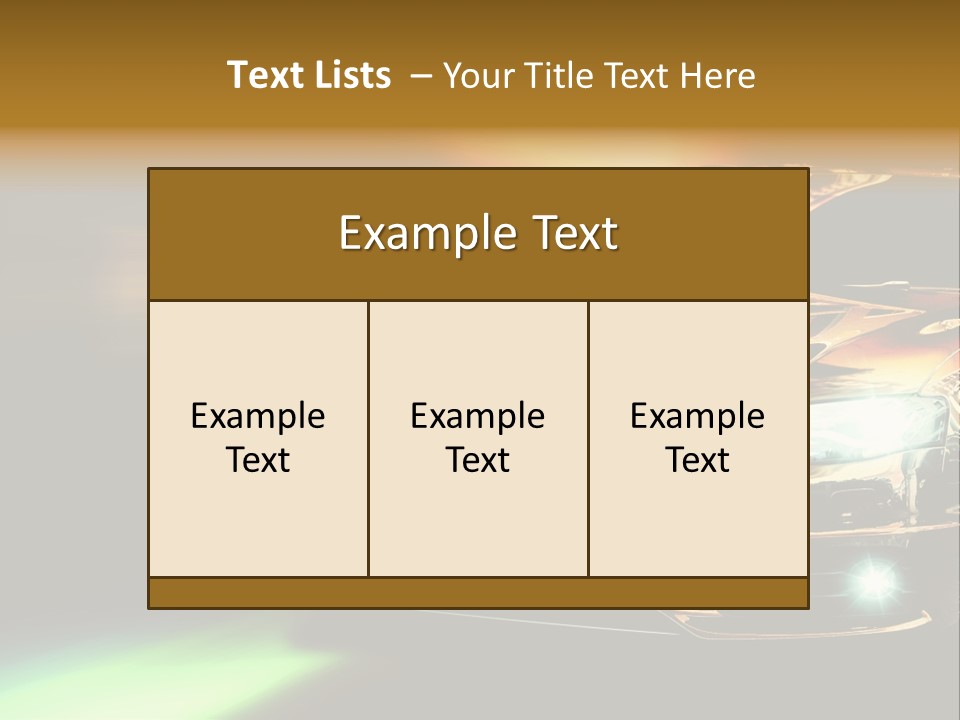 Night Motion Blur Cool PowerPoint Template