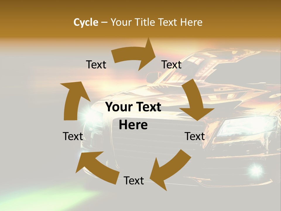 Night Motion Blur Cool PowerPoint Template