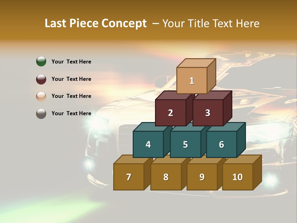 Night Motion Blur Cool PowerPoint Template