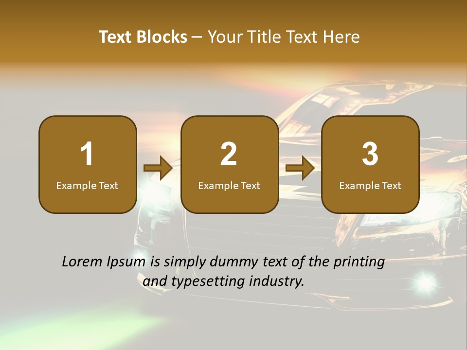 Night Motion Blur Cool PowerPoint Template