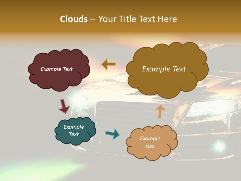 Night Motion Blur Cool PowerPoint Template