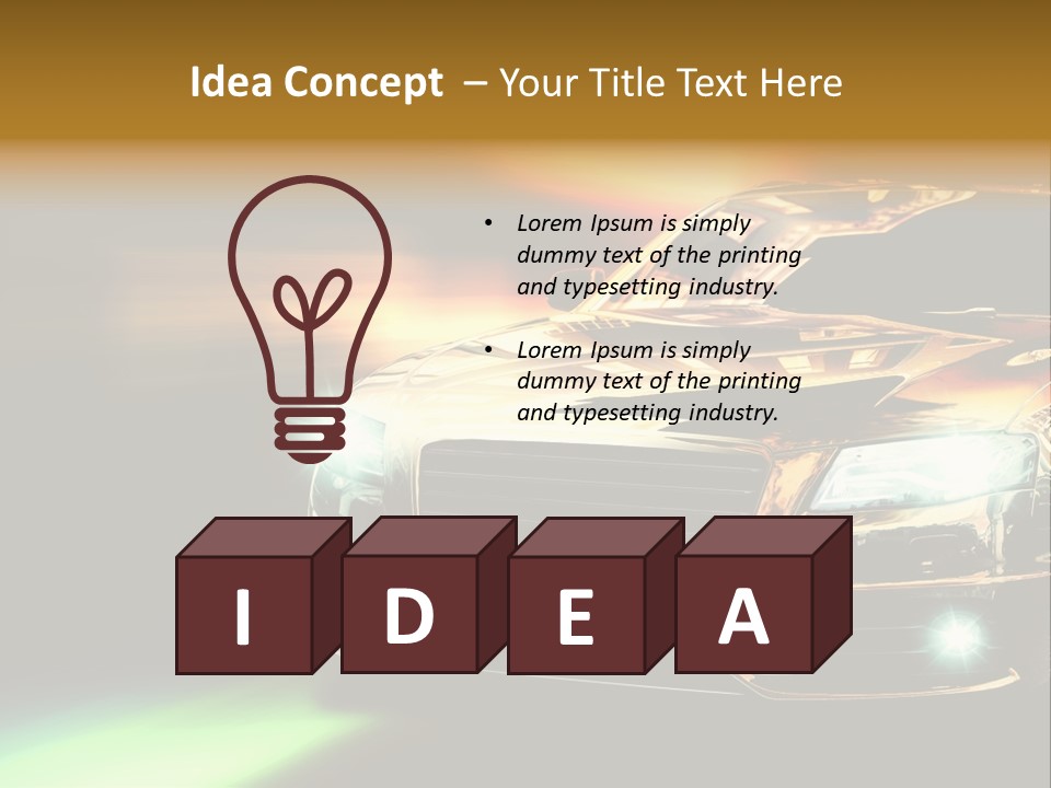 Night Motion Blur Cool PowerPoint Template